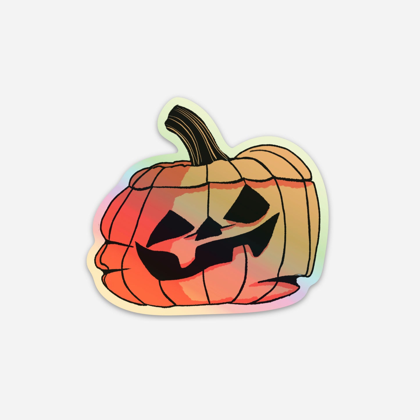 ROTTING PUMPKIN (holographic sticker)